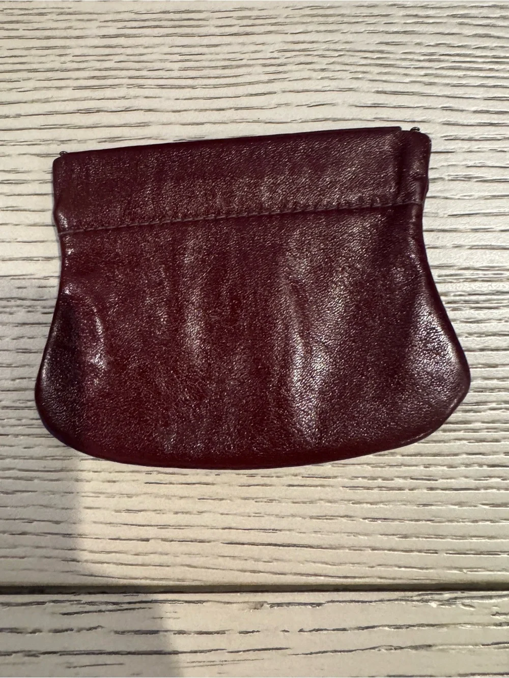 Aigner Burgandy  Leather Coin Pouch